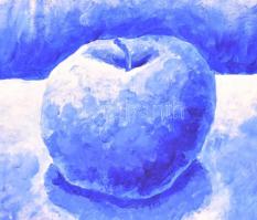 Gyémánt jelzéssel: Alma. Vegyes technika, papír, 30x46 cm