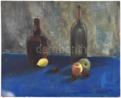 Derkovits jelzéssel: Csendélet. Olaj, farost, 40x50 cm