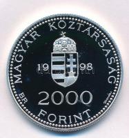 1998. 2000Ft Ag "Integráció az EU-ba - EURO II" tanúsítvánnyal T:PP kis fo. Adamo EM157