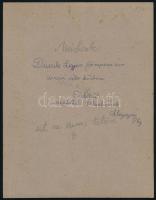Kiss Lajos (1864-1954): Miskolc, avasi séta, Duszik Lajos főesperes úr. Akvarell, papír, jelzett, 21...