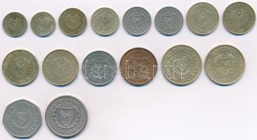 Ciprus 1968-1994. 16db, 13xklf vegyes érmetétel T:2-
Cyprus 1968-1994. 16pcs, 13xdiff mixed coin lo...