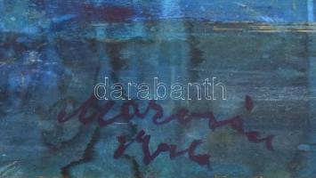 Marosán jelzéssel: Kompozíció. Olaj, fa, sérült 60x120 cm