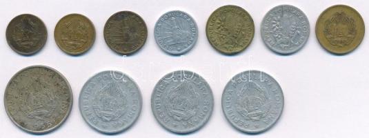 Románia 1950-1956. 11db-os vegyes érme tétel, mind különféle névérték és kiadás T:vegyes
Romania 19...