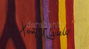 Xantus jelzéssel: Kompozíció. Olaj, fa, 70x50 cm