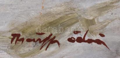 Márffy jelzéssel: Téli táj. Olaj, farost, 58,5x80 cm