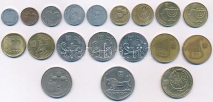 Izrael 19db vegyes érmetétel T:2,2-
Israel 19pcs mixed coin lot C:XF,VF