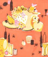 Parrag jelzéssel: Kompozíció. Vegyes technika, papír, hátoldalán ragasztás nyomaival, 39,5x51 cm