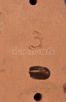 Festett kerámia ló, "Hajduszoboszlói emlék" felirattal, apró kopásokkal, 25x25 cm