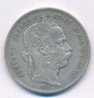 1879KB 1Ft Ag "Ferenc József / Középcímer" Körmöcbánya T:2 ph. Adamo M15