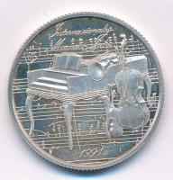 Ausztria 1991. "Wolfgang Amadeus Mozart" jelzett Ag emlékérem dísztokban (15,74g/0.925/32m...