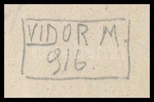 Vidor M. jelzéssel: Galíciai nő 1916. Ceruza, papír, 12,5×8,5 cm