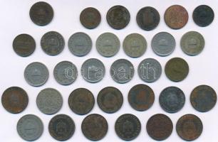 Vegyes 32db-os fémpénz tétel, közte 1898 2f Br, 1902 1f Br T:vegyes
