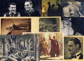 1935-1990 9db színész ill. filmmel kapcsolatos lap közte 1 dedikált