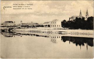 1925 Komárom, Komárnó; város látképe a Dunával / Pohled na mesto s Dunajem / Danube (EK)