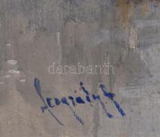 Neogrády jelzéssel: Vaddisznók. Olaj, vászon. Díszes, kissé sérült neobarokk stílusú fa keretben, 61...