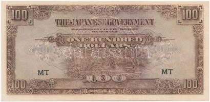 Malaya / Japán megszállás 1944. 100$ T:I-  Malaya / Japanese occupation 1944. 100 Dollars C:AU Krause M8