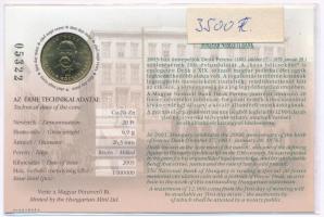 2003. 20Ft "Deák Ferenc" elsőnapi veret számozott emléklapon T:1