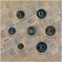 2002. 1-100Ft (7xklf) + 100Ft "Kossuth" forgalmi sor szettben T:PP Adamo FO35.1