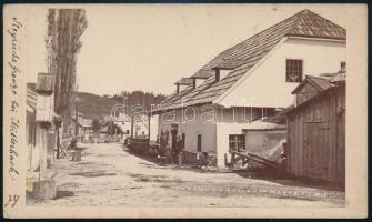 cca 1900 Steierische Grenze in Mitterbach, keményhátú fotó, feliratozva, 6,5×10,5 cm / Austria, vintage photo