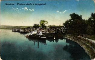 1916 Komárom, Komárnó; Kisdunai részlet és hajógyár / river and ship factory
