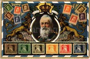 1821-1911 Luitpold von Bayern / 90th Birthday of Luitpold, Prince Regent of Bavaria, memorial stamps. Ottmar Zieher No. 150. (EB)
