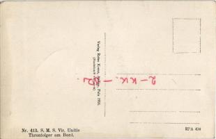 SMS Viribus Unitis Osztrák-Magyar Haditengerészet Tegetthoff-osztályú dreadnought csatahajója fedélz...