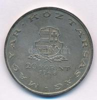 1948. 20Ft Ag "Táncsics" T:2 patina, arpó ph. Adamo EM3