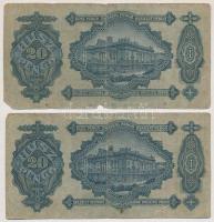 1930. 20P (2x) T:III fo., kis szakadás Adamo P11