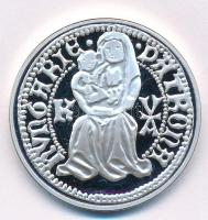 DN "Hunyadi Mátyás ezüst garas" ezüstözött Cu emlékérem "COPY" jelzéssel (40mm) ...