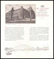 cca 1927 Budapest, Szent Gellért Szálló képekkel illusztrált ismertető prospektusa, benne a fürdő el...