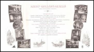 cca 1927 Budapest, Szent Gellért Szálló képekkel illusztrált ismertető prospektusa, benne a fürdő el...