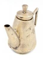 Art deco alpakka kiöntő, horpadásokkal, kopottas állapotban, m: 11,5 cm