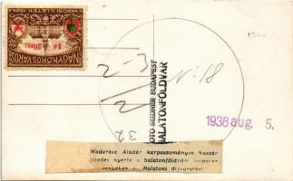 1938 Balatonföldvár, Madarász Aladár karpaszományos huszár tizedes nyerte a lóversenyeken a "Ba...