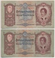 1932. 50P (2x) T:III szép papír Adamo P14