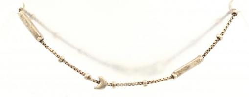 Ezüst(Ag) karkötő, jelzett, h: 19 cm, nettó: 2,83 g