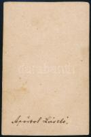 cca 1880 Vadász egész alakos portréja, keményhátú fotó, 9,5×6 cm