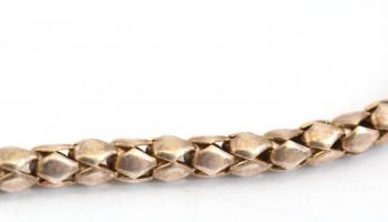 Ezüst(Ag) karkötő, jelzett, h: 19 cm, nettó: 3,83 g