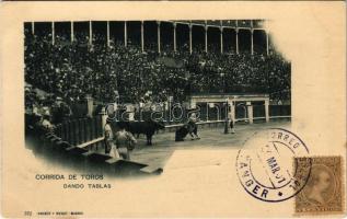 1901 Corrida de Toros, Dando tablas / Spanish folklore, bullfight, matadore. Hauser y Menet (Madrid) 322. TCV card