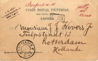 1901 Corrida de Toros, Suerte de vara / Spanish folklore, bullfight, matadore. Hauser y Menet (Madri...