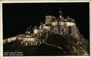 1927 Szepesváralja, Kirchdrauf, Spisské Podhradie; Spissky hrad / Szepesi vár a XVII. században / castle in the 17th century. Kopasz photo (EK)
