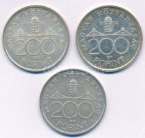 1992-1993. 200Ft Ag "MNB" (2x) + 1994. 200Ft Ag "Deák" T:2
Adamo F13, F13.1