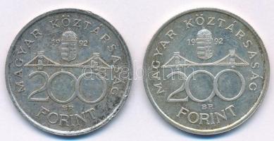 1992. 200Ft Ag "MNB" (2x) T:2
Adamo F13