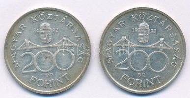 1992. 200Ft Ag "MNB" (2x) T:2
Adamo F13