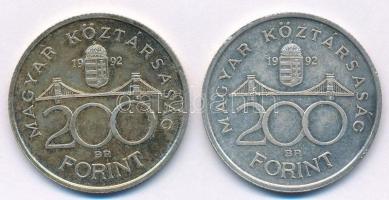 1992. 200Ft Ag "MNB" (2x) T:2
Adamo F13