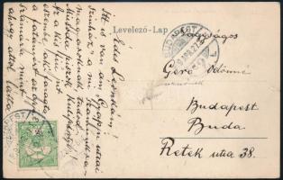 1909. április 25. Jászai Mari (1850-1926) színésznő autográf, aláírt képeslapja Gerő Ödönné Hermann ...