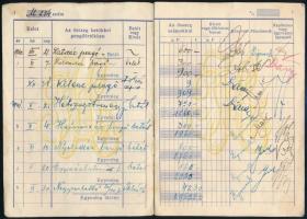 1940 Pestszenterzsébeti Hitelszövetkezet betétkönyve, bejegyzésekkel