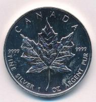 Kanada 1993. 5$ Ag "II. Erzsébet / Juharlevél" (1oz/0.999) T:BU felületi karc
Canada 1993...