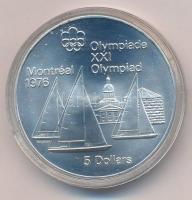 Kanada 1973. 5$ Ag Montreali olimpia - Kingston vitorlás T:BU Canada 1973. 5 Dollars Ag Montreal Olympic Games - Sailboat Kingston C:BU Krause KM#84