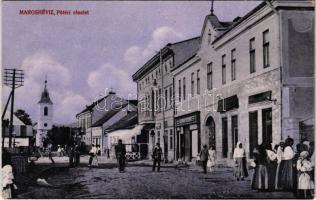 Maroshévíz, Toplita; Fő tér, templom, Goldmann Hermann üzlete / main square, shops, church, shops
