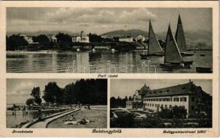 Balatongyörök, strand, part, Belügyminisztériumi üdülő. Huppán Gézáné kiadása